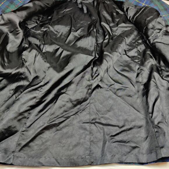 Vtg Pendleton Virgin Wool Tartan Plaid Schoolboy Prep Blazer 8 Academia Blue - Picture 6 of 11